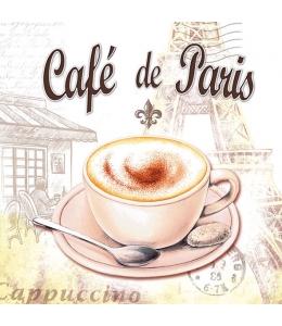 Салфетка для декупажа "Cafe de Paris", 33х33 см, Голландия