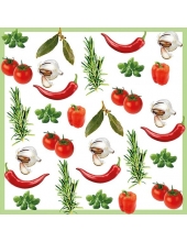 Салфетка для декупажа "Итальянские овощи", 33х33 см, Голландия