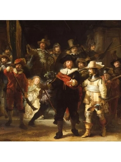 Салфетка для декупажа Ночной дозор, Рембрант, 33х33 см, Голландия