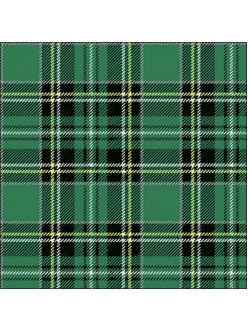 Новогодняя салфетка для декупажа Шотландка зеленая, 33х33 см, Ambiente Голландия