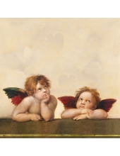 Салфетка для декупажа "Два ангела", 33х33 см, Ambiente (Голландия)