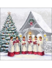 Салфетка для декупажа "Рождественский хор", 33х33 см, Ambiente (Голландия)