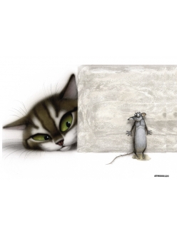 Рисовая бумага для декупажа Кошки мышки, А4 АртДекупаж