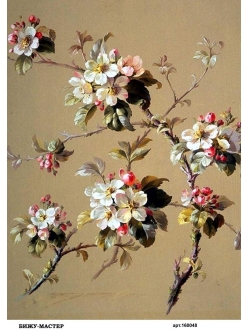 Рисовая бумага для декупажа Цветущая яблоня, А4, Россия