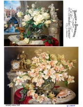 Рисовая бумага для декупажа Цветы в вазе, А4, Россия