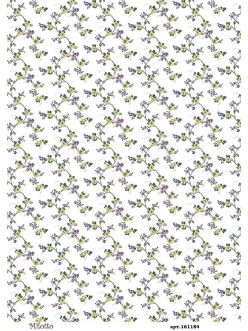 Рисовая бумага для декупажа Мелкие цветочки, А4, Россия