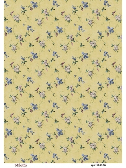 Рисовая бумага для декупажа Плетистые синие цветы, А4, Россия