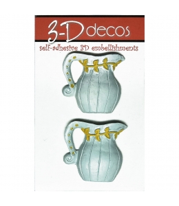 Декоративные объемные украшения "Кувшин", серия 3D decor, 2 шт., Blumenthal Lansing