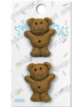 Декоративные пуговицы "Медвежонок Тедди", серия Sweet Treats, 2 шт., Blumenthal Lansing