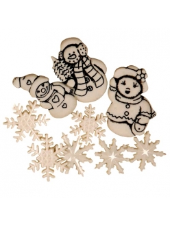 Декоративные пуговицы Семья снеговиков, серия Favorite Findings, Blumenthal Lansing