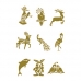 Трансфер универсальный золотой Cadence CD-315 "Фигурки животных", 17х25 см