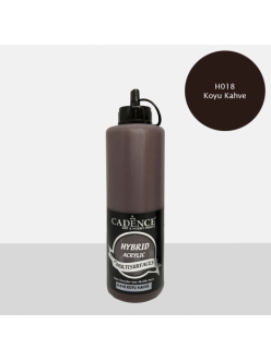 Гибридная акриловая краска Hybrid Acrylic 18 темный кофе, 500 мл, Cadence