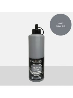 Гибридная акриловая краска Hybrid Acrylic 90 темно-серый, 500 мл, Cadence