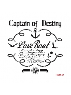 Трафарет универсальный Love Boat, 25х25 см, Cadence