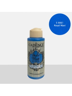 Краска акриловая Style Matt с бархатным эффектом, королевский синий, 120 мл, Cadence