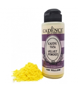 Пудра для создания бархатной поверхности Velvet Powder, желтый, 120 мл, Cadence