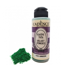 Пудра для создания бархатной поверхности Velvet Powder, зеленый, 120 мл, Cadence