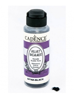 Пудра флок мерцающая бархатная Shimmer Velvet Powder черный, 120 мл, Cadence