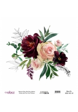 Рисовая бумага Watercolor Flower WFC003 цветочная композиция, Cadence 30х30 см