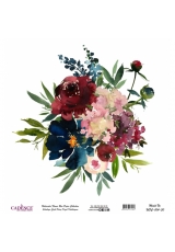 Рисовая бумага Watercolor Flower WFC004 цветочная композиция, Cadence 30х30 см