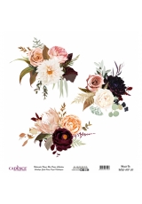 Рисовая бумага Watercolor Flower WFC008 цветочная композиция, Cadence 30х30 см