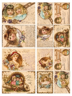 Декупажная карта Calambour "Викторианские открытки" 35х50 см