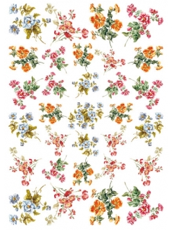 Рисовая бумага для декупажа Calambour Pau-033 Цветочки,17 век, 35х50 см