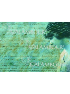 Рисовая бумага для декупажа Calambour Pau-060 Письмо и девушка, 35х50 см