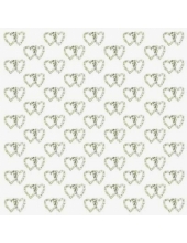Бумага дизайнерская для скрапбукинга Calambour SCRB174 "Свадьба, сердечки", 30,5х30,5 см