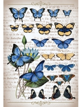 Рисовая бумага CP00559 "Коллекция бабочек", 28,2х38,4 см, Craft Premier (Россия)