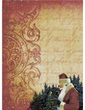 Рисовая бумага CP05287 "Дед мороз и птичка", 28,2х38,4см, Craft Premier (Россия)