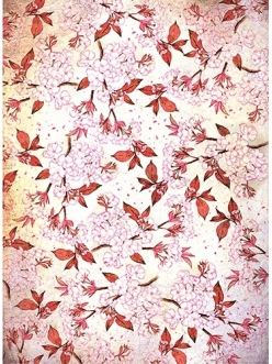 Рисовая бумага для декупажа Цветы вишни,21x29,7см Craft Premier 