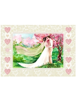 Рисовая бумага для декупажа Свадебный поцелуй, 28,2х38,4 см, Craft Premier  