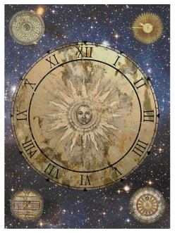 Рисовая бумага для декупажа Астрология, часы, 28,2х38,4 см, Craft Premier 