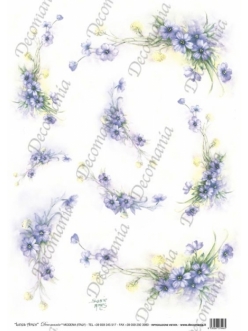 Рисовая бумага Decomania AM7722 "Нежные цветы" (серия Sonie Ames), 35х50 см