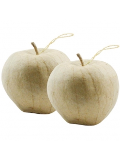Фигурки из папье-маше Яблоки на подвесе 8 см, 2 штуки, Decopatch