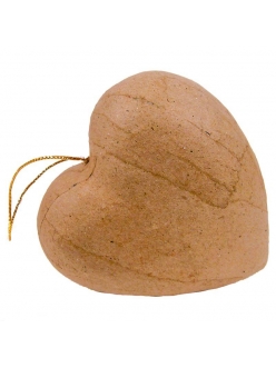 Фигурка из папье-маше "Сердце" на подвесе 8х8,8х4,5 см, Decopatch