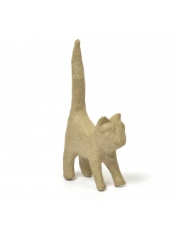 Фигурка из папье маше мини Кошечка с длинным хвостом, Decopatch