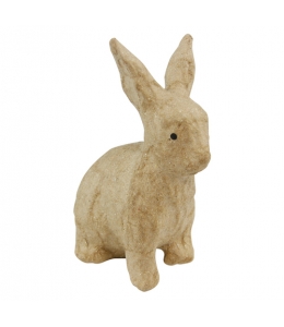 Заготовка фигурка из папье-маше Кролик сидит, 7,5х4,5х10,5 см, Decopatch (Франция)