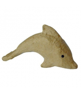 Заготовка фигурка из папье-маше Дельфин, 3,5х13х7 см, Decopatch (Франция)