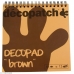 Бумага для декопатч блокнот Коричневый 15х19 см, 48 листов, 12 дизайнов, Decopatch