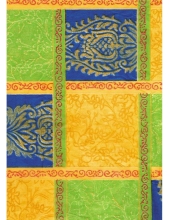 Бумага для декопатч "Сине-желтые квадраты", Decopatch (Франция), 30х40 см