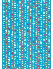 Бумага для декопатч 410 "Сердечки на голубом", Decopatch (Франция), 30х40 см