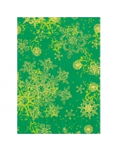 Бумага для декопатч 483 "Снежинки на зеленом", Decopatch (Франция), 30х40 см