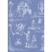 Бумага для декопатч 519 ХIХ век, голубой фон, Decopatch (Франция), 30х40 см