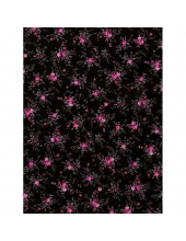 Бумага для декопатч 565 "Розовые цветы на черном", Decopatch (Франция), 30х40 см