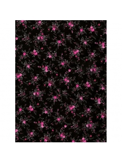 Бумага для декопатч 565 Розовые цветы на черном, Decopatch, 30х40 см