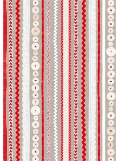 Бумага для декопатч 575 Полоски красно-серые, Decopatch (Франция), 30х40 см