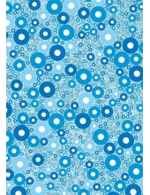 Бумага для декопатч 588 "Кружочки сине-голубые", Decopatch (Франция), 30х40 см