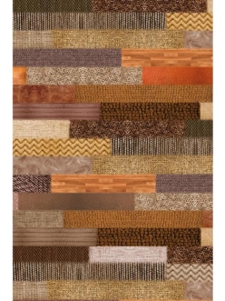Бумага для декопатч Прямоугольники из текстиля, коричневый, Decopatch 607, 30х40 см